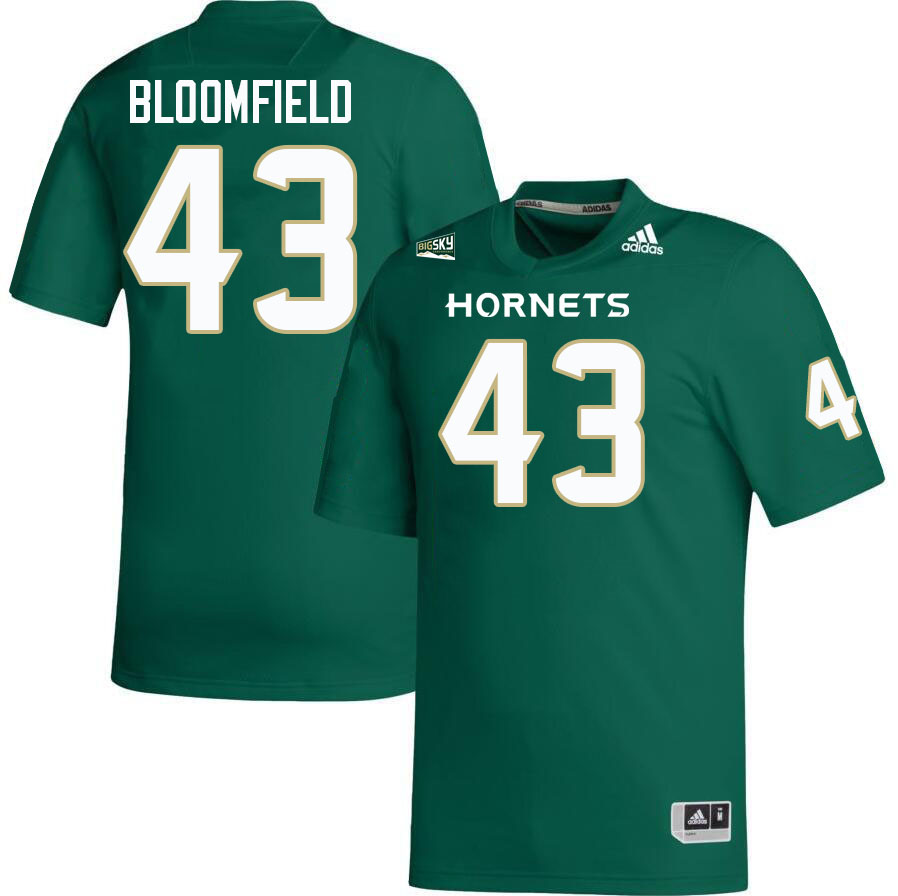 Sacramento State Hornets #43 John Bloomfield College Football Jerseys Stitched Sale-Green